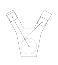 Toyota 2GR-FE identification aid — generic V-engine technical drawing, not an exact variant or current stock