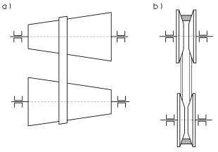 Toyota CVT identification aid — continuously variable transmission technical drawing, not an exact assembly or current stock